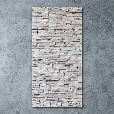 Quadro in vetro acrilico verticale Muro di pietra