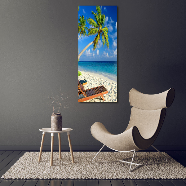 Quadro vetro acrilico verticale Spiaggia tropicale