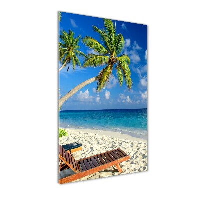 Quadro vetro acrilico verticale Spiaggia tropicale