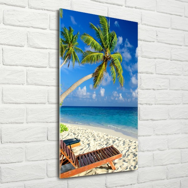 Quadro vetro acrilico verticale Spiaggia tropicale