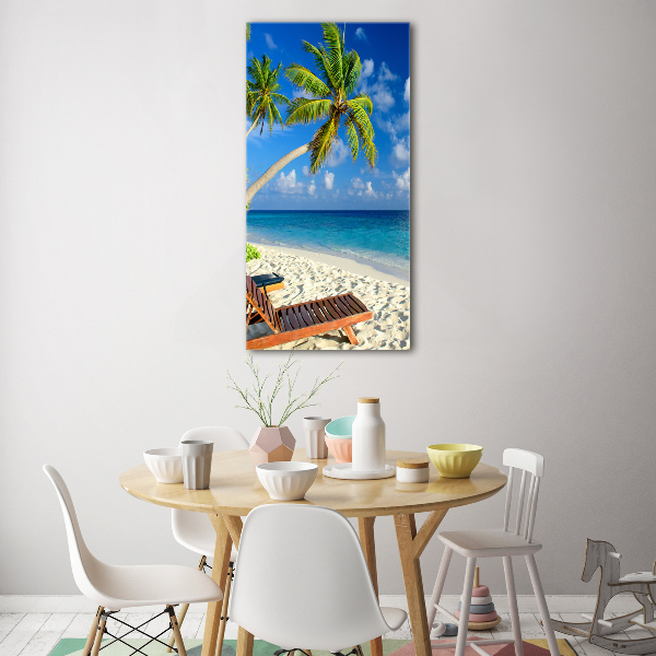 Quadro vetro acrilico verticale Spiaggia tropicale