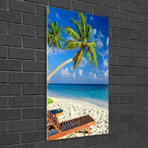 Quadro vetro acrilico verticale Spiaggia tropicale