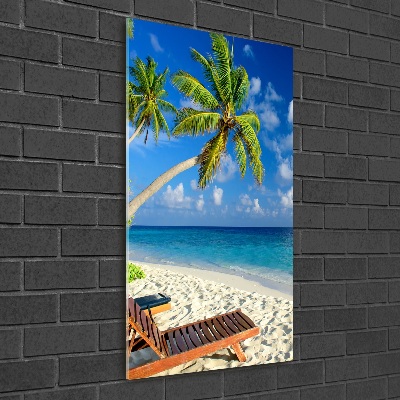Quadro vetro acrilico verticale Spiaggia tropicale