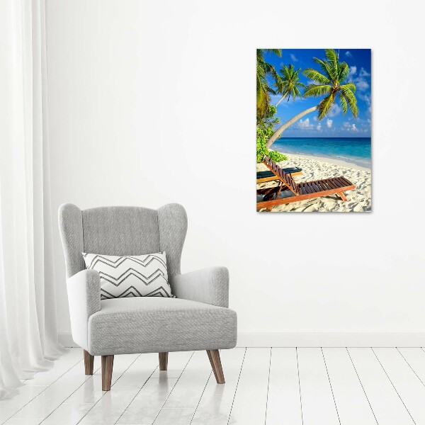 Quadro vetro acrilico verticale Spiaggia tropicale