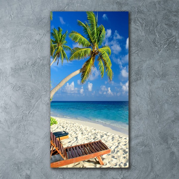 Quadro vetro acrilico verticale Spiaggia tropicale