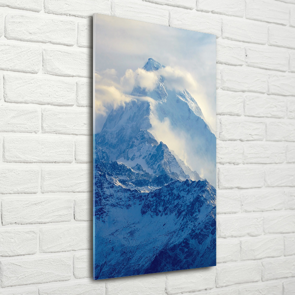 Quadro acrilico verticale In cima alla montagna