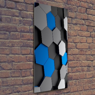 Quadro acrilico verticale Astrazione 3D