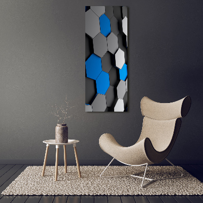 Quadro acrilico verticale Astrazione 3D