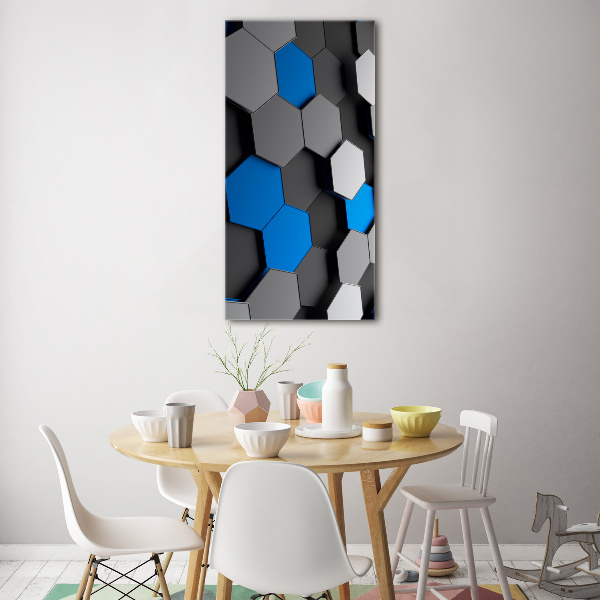 Quadro acrilico verticale Astrazione 3D