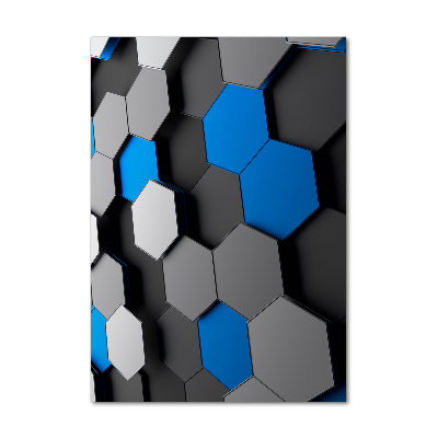 Quadro acrilico verticale Astrazione 3D