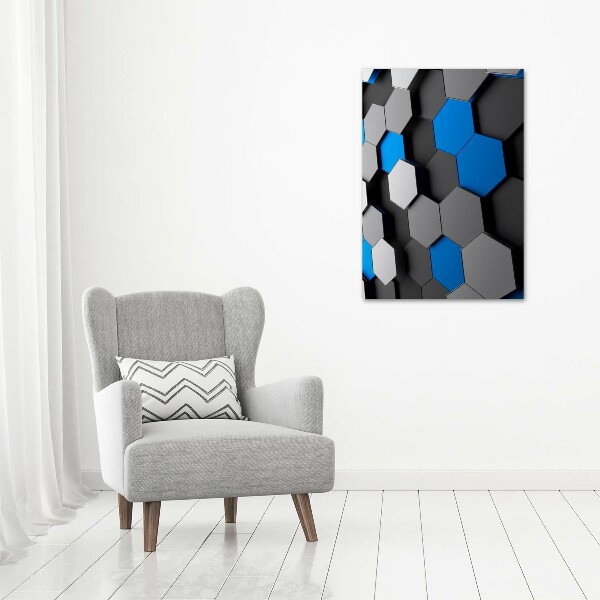 Quadro acrilico verticale Astrazione 3D