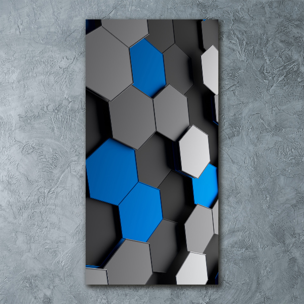 Quadro acrilico verticale Astrazione 3D