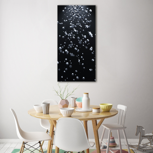 Quadro vetro acrilico verticale Astrazione 3D