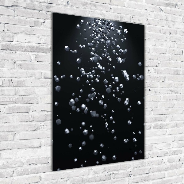 Quadro vetro acrilico verticale Astrazione 3D