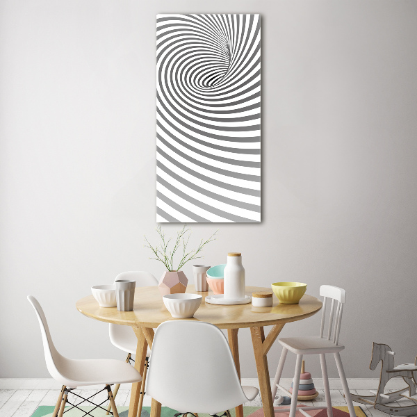 Quadro acrilico verticale Spirale a strisce