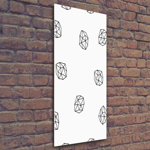 Quadro in vetro acrilico verticale Modello astratto