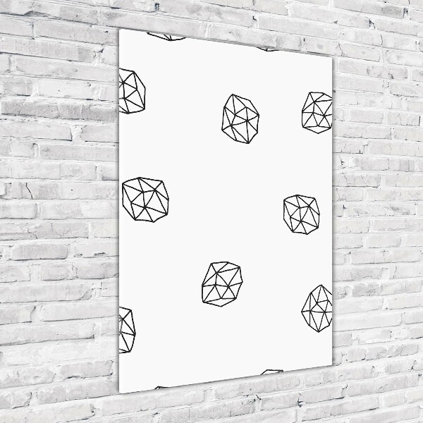 Quadro in vetro acrilico verticale Modello astratto