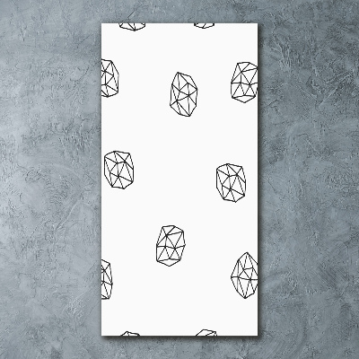 Quadro in vetro acrilico verticale Modello astratto