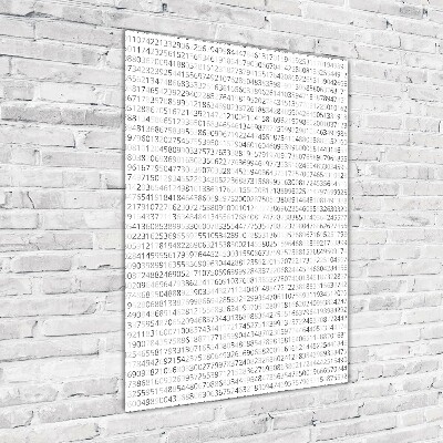 Quadro acrilico verticale Codice binario