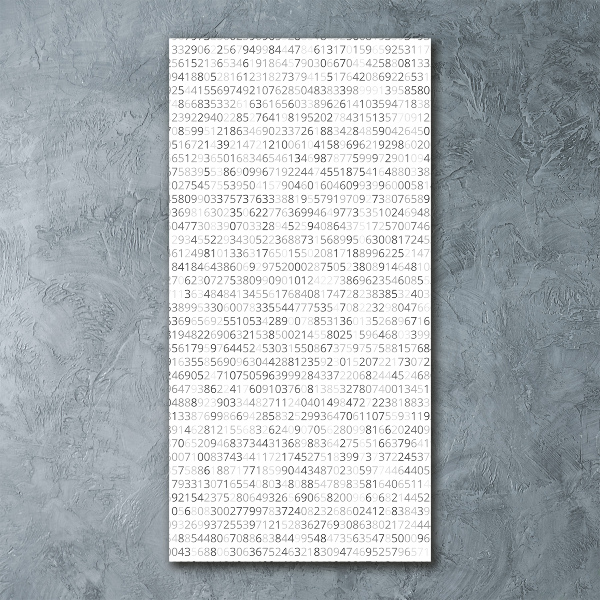 Quadro acrilico verticale Codice binario