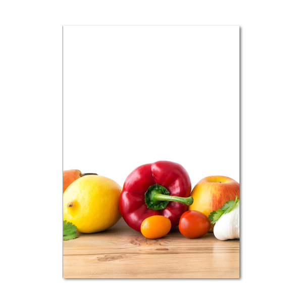 Quadro vetro acrilico verticale Frutta e verdura