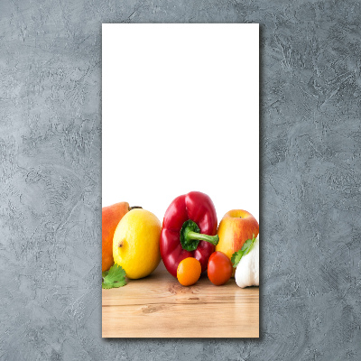 Quadro vetro acrilico verticale Frutta e verdura