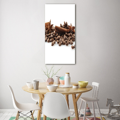 Quadro acrilico verticale Chicchi di caffè