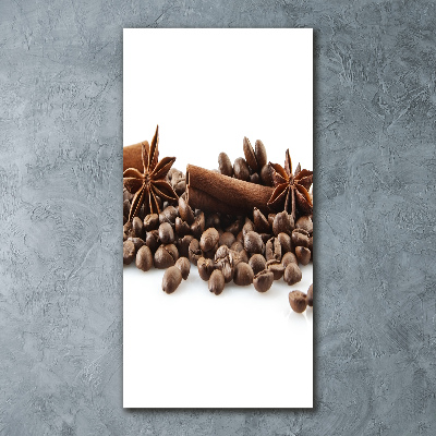 Quadro acrilico verticale Chicchi di caffè