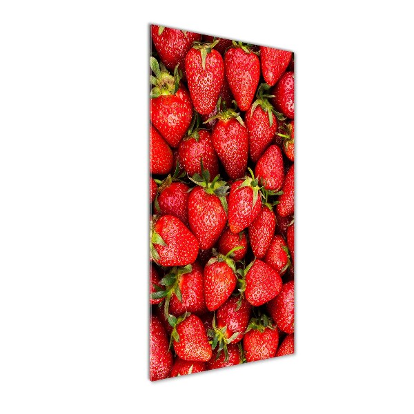 Quadro in vetro acrilico verticale Fragole