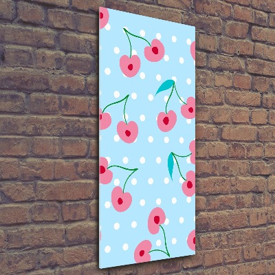 Quadro in vetro acrilico verticale Ciliegie
