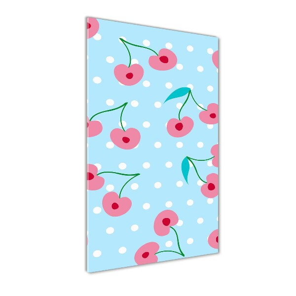 Quadro in vetro acrilico verticale Ciliegie