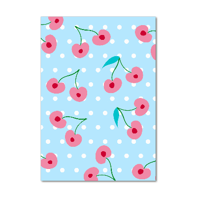 Quadro in vetro acrilico verticale Ciliegie