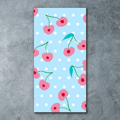 Quadro in vetro acrilico verticale Ciliegie