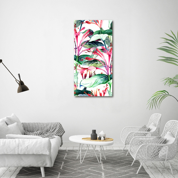 Quadro vetro acrilico verticale Caprifoglio