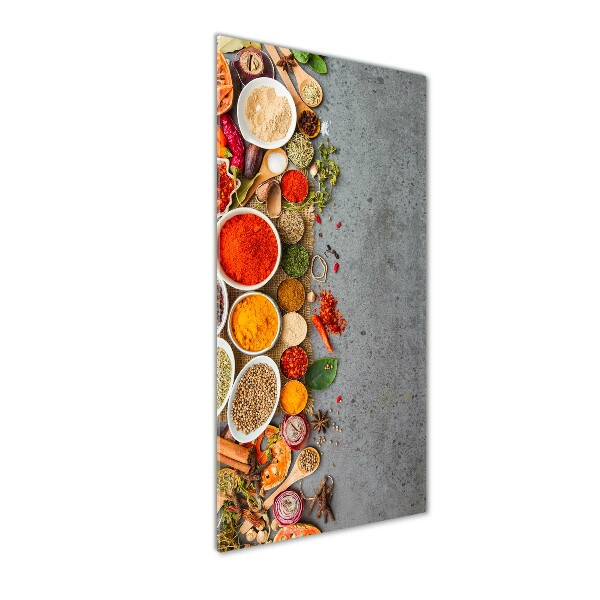 Quadro acrilico verticale Spezie colorate