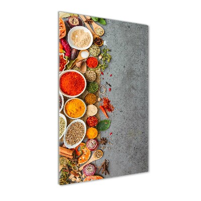 Quadro acrilico verticale Spezie colorate