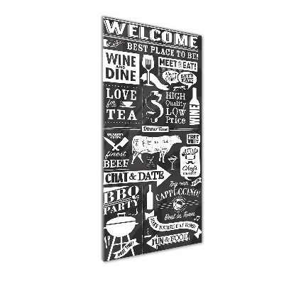 Quadro in vetro acrilico verticale Ristorante