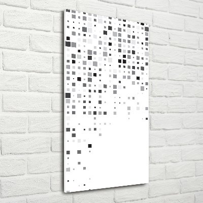 Quadro stampa su vetro acrilico verticale Quadrati di astrazione