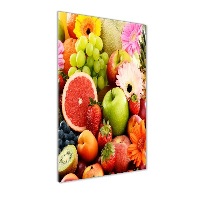 Quadro vetro acrilico verticale Frutta e fiori