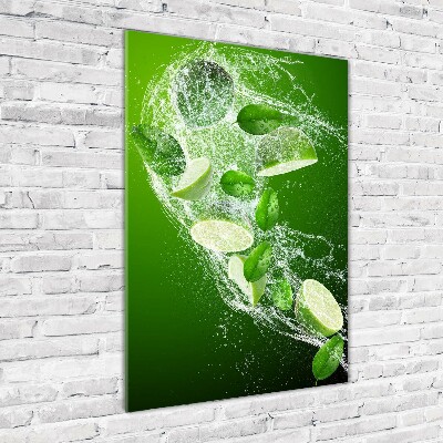 Quadro stampa su vetro acrilico verticale Lime
