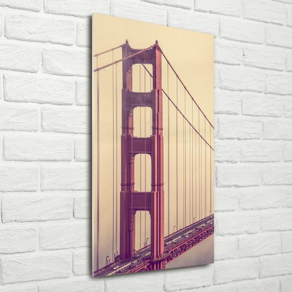 Quadro vetro acrilico verticale Ponte di San Francisco