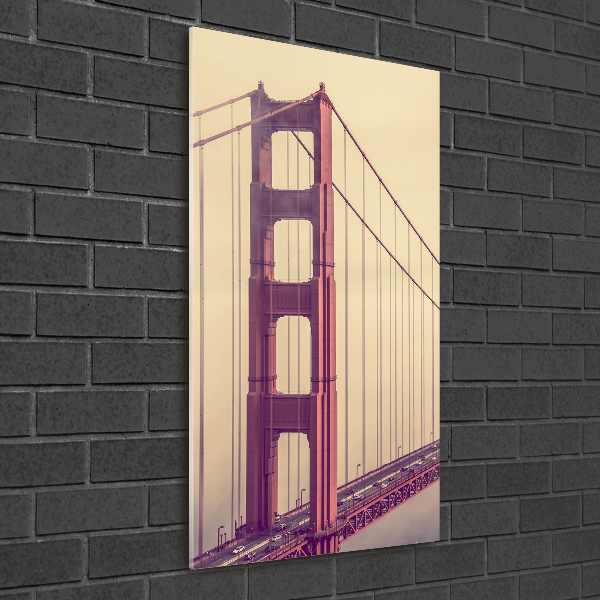Quadro vetro acrilico verticale Ponte di San Francisco