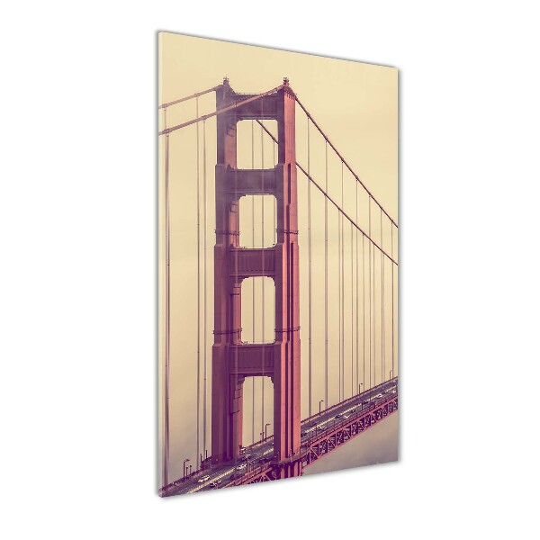 Quadro vetro acrilico verticale Ponte di San Francisco