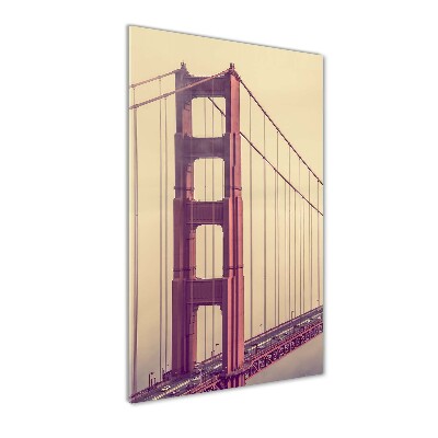 Quadro vetro acrilico verticale Ponte di San Francisco