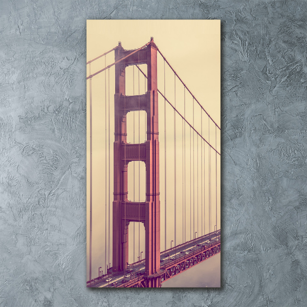 Quadro vetro acrilico verticale Ponte di San Francisco