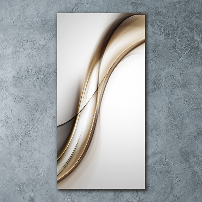 Quadro in vetro acrilico verticale Onda marrone