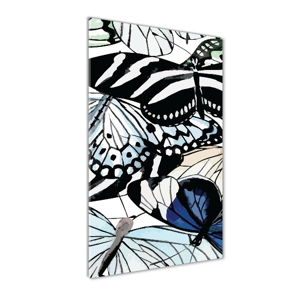Quadro vetro acrilico verticale Farfalle