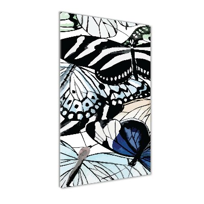 Quadro vetro acrilico verticale Farfalle