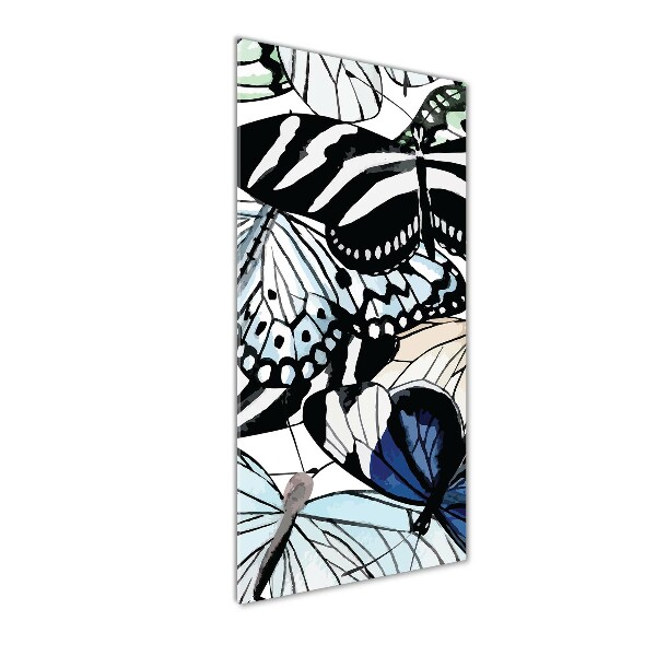 Quadro vetro acrilico verticale Farfalle