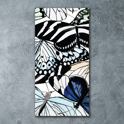 Quadro vetro acrilico verticale Farfalle